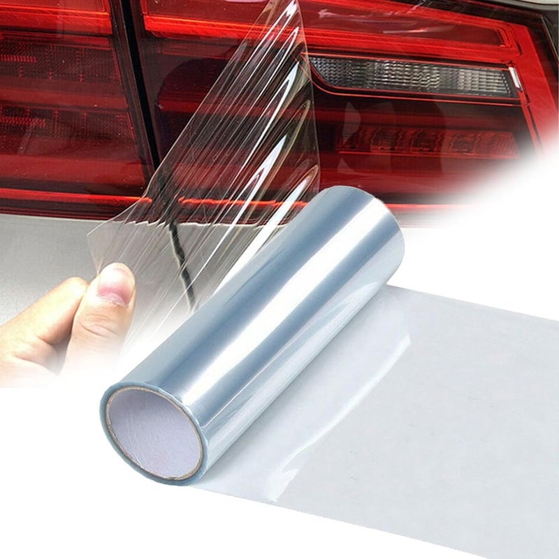KOMAS 12â€ X 48â€ Tint Vinyl Film Sticker Sheet Roll for Car Headlight, Tail Lights, Fog Lights with Squeegee + Cutter (Glossy Clear) - Image 3